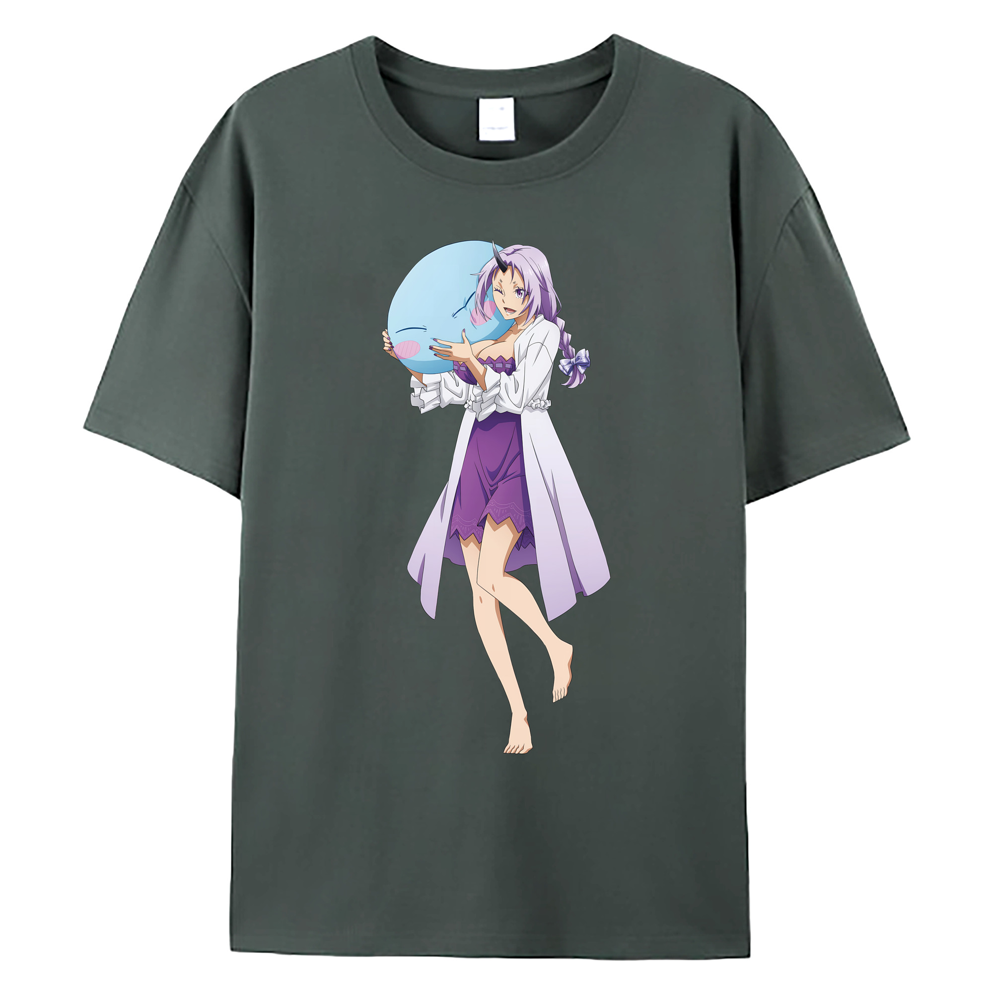 （画像用） 転スラ Regarding Reincarnated to Slime 綿100％ メンズ半袖Tシャツ｜肌触りやわらか＆通気性